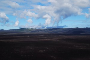 Clouds rolling into the 11m wide caulder