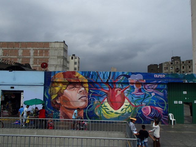 Many of the streets are lined with amazing murals like this one