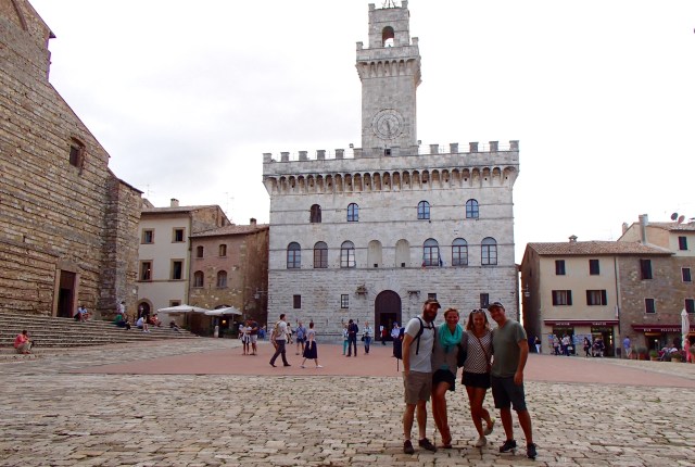 Montepulciano square after wine tasting