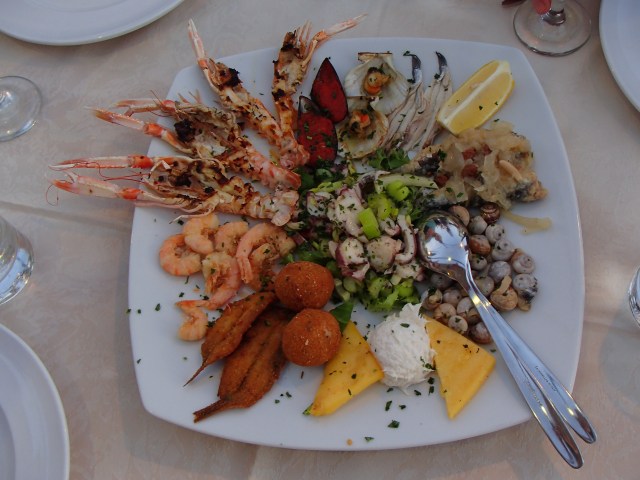 Nothing beats fresh caught seafood, except maybe the view we had eating it!