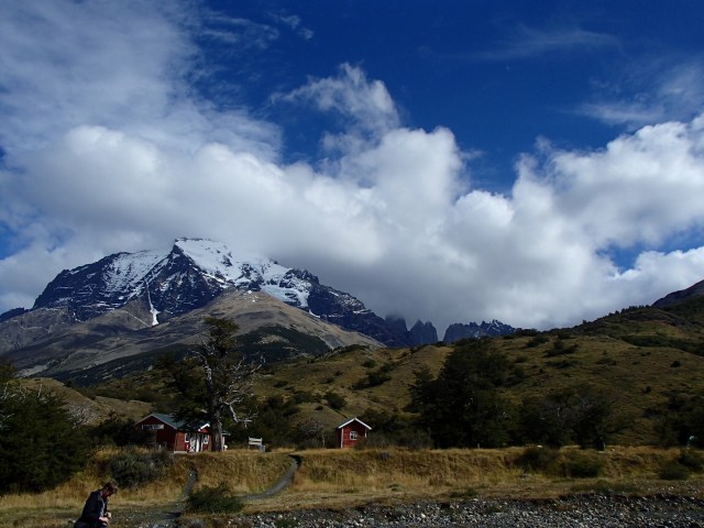 Taking in the view of our accommodations and the next day's hike