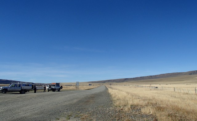 Traffic jam at the border crossing.